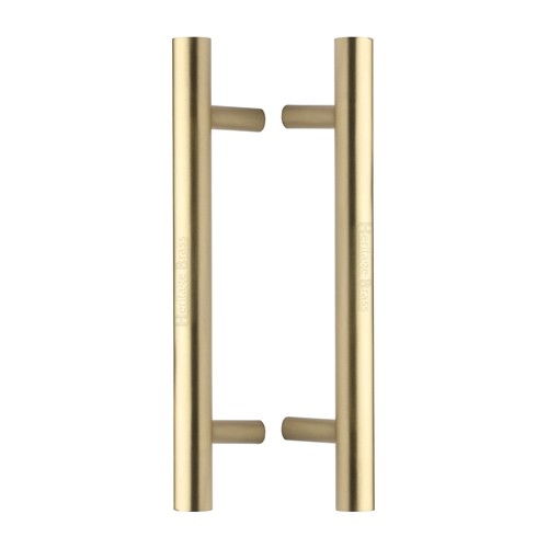 M Marcus Heritage Brass Back to Back Door Pull Handle Bar Design 305mm length